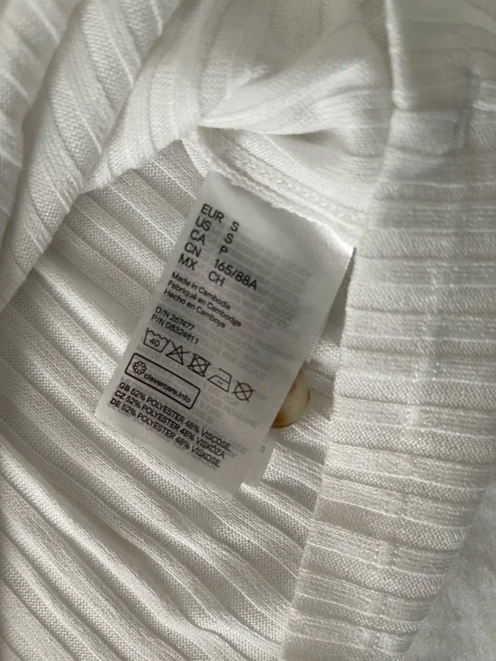 White Ribbed Button-Front Tank Top - Picture 4 of 5